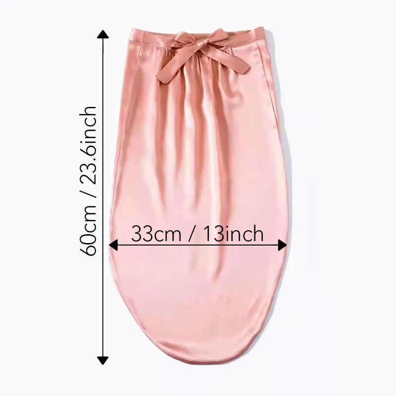 Bonnet 100% soie pour cheveux long