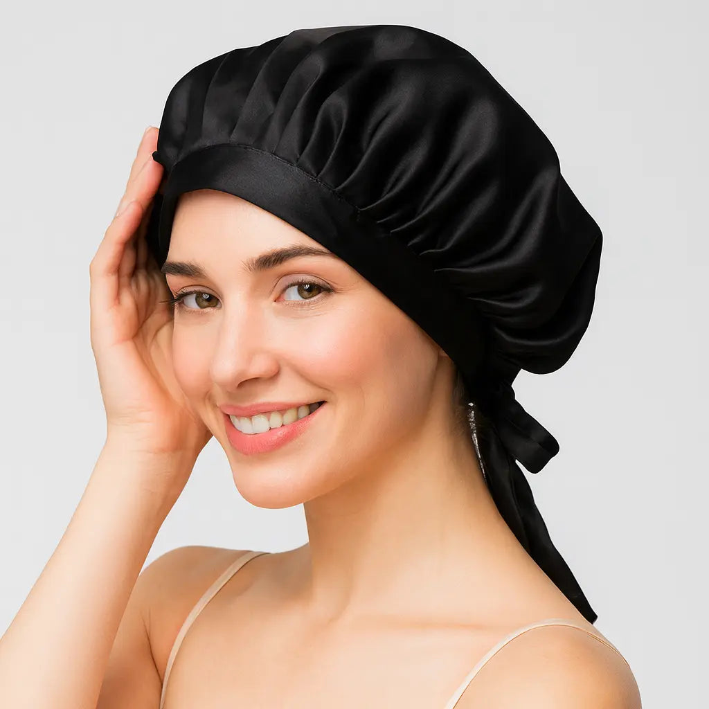 Bonnet intérieur soie : le secret pour des cheveux protégés - Secret de Soie