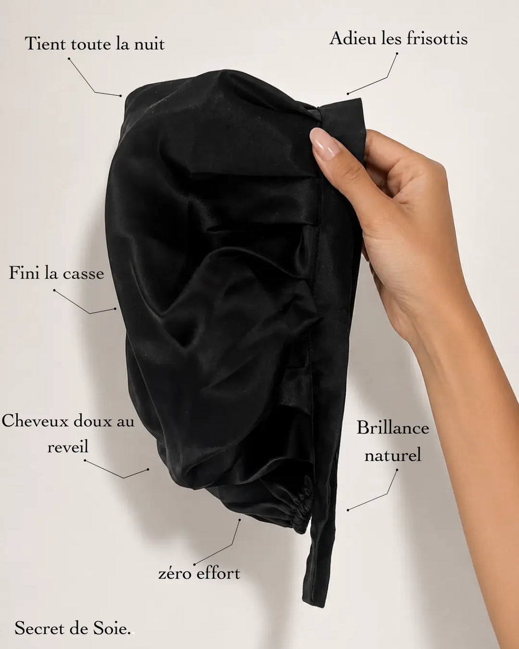 Bonnet Cheveux Soie de Murier Secret de Soie