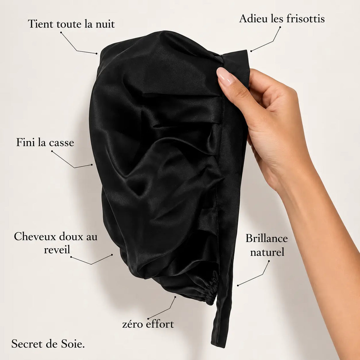 Bonnet Cheveux Soie de Murier Secret de Soie